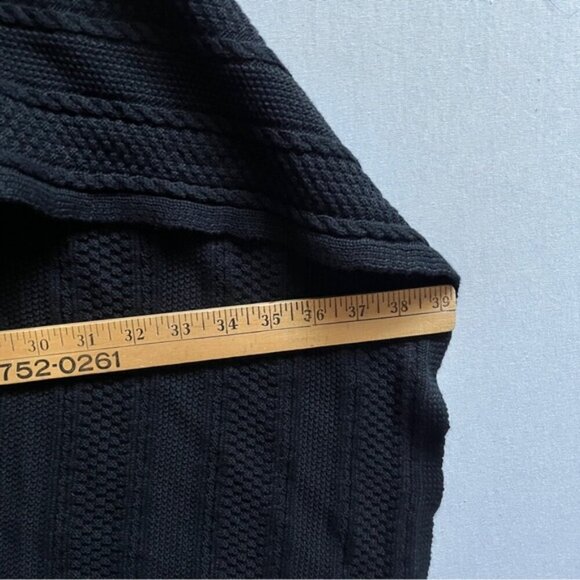 NWT Blue Sky organic bamboo cotton cable knit shawl sweater cape - Picture 8 of 8